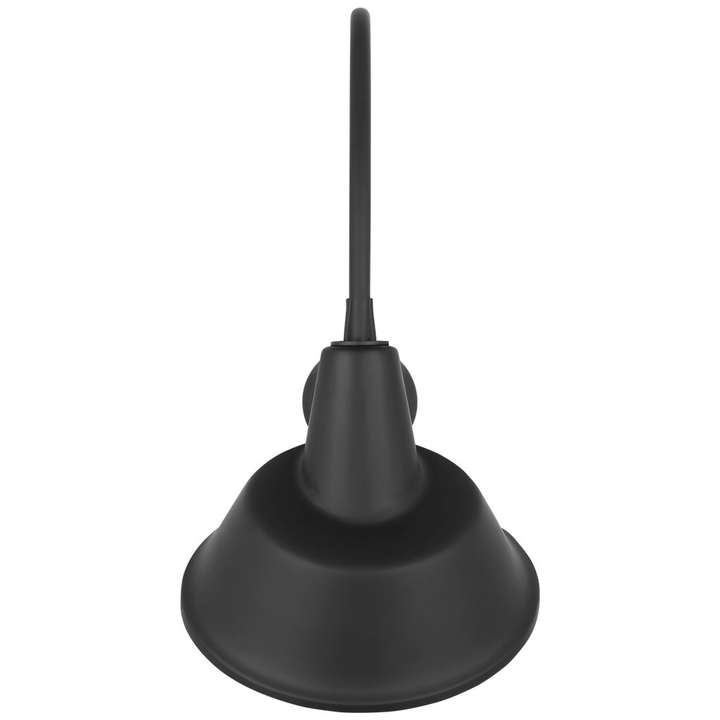 Academy 19.5" Arched Mack Barn Light | Matte Black | 12.5 | 12.5" Matte Black Tilted Bowers Shade