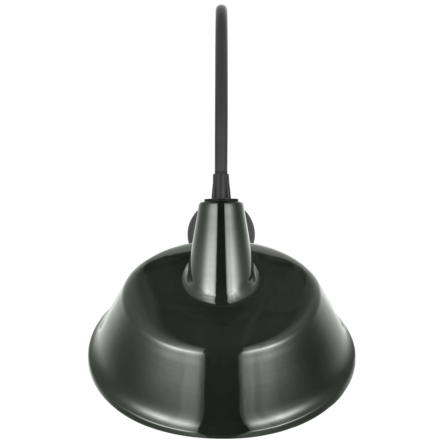Academy 19.5" Arched Mack Barn Light | Matte Black | 16 | 16" Green Tilted Bowers Shade