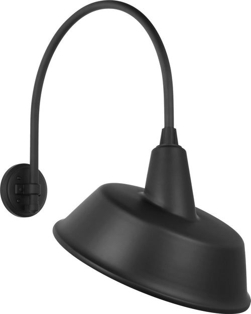 Academy 19.5" Arched Mack Barn Light | Matte Black | 16 | 16" Matte Black Tilted Bowers Shade