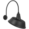 Academy 19.5" Arched Mack Barn Light | Matte Black | 16 | 16" Matte Black Tilted Bowers Shade