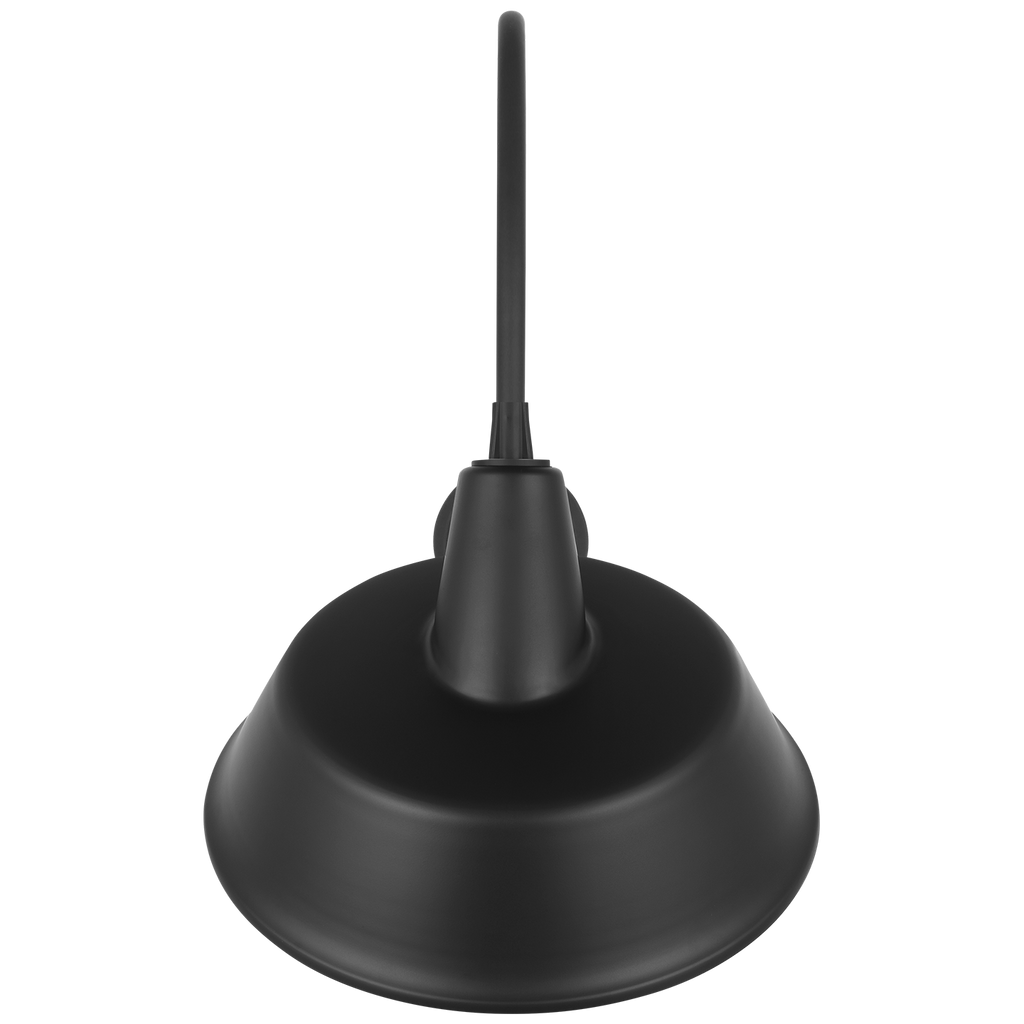 Academy 19.5" Arched Mack Barn Light | Matte Black | 16 | 16" Matte Black Tilted Bowers Shade