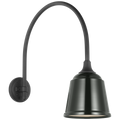 Academy 19.5" Arched Mack Barn Light | Matte Black | 8 | 8" Green Rockhouse Shade