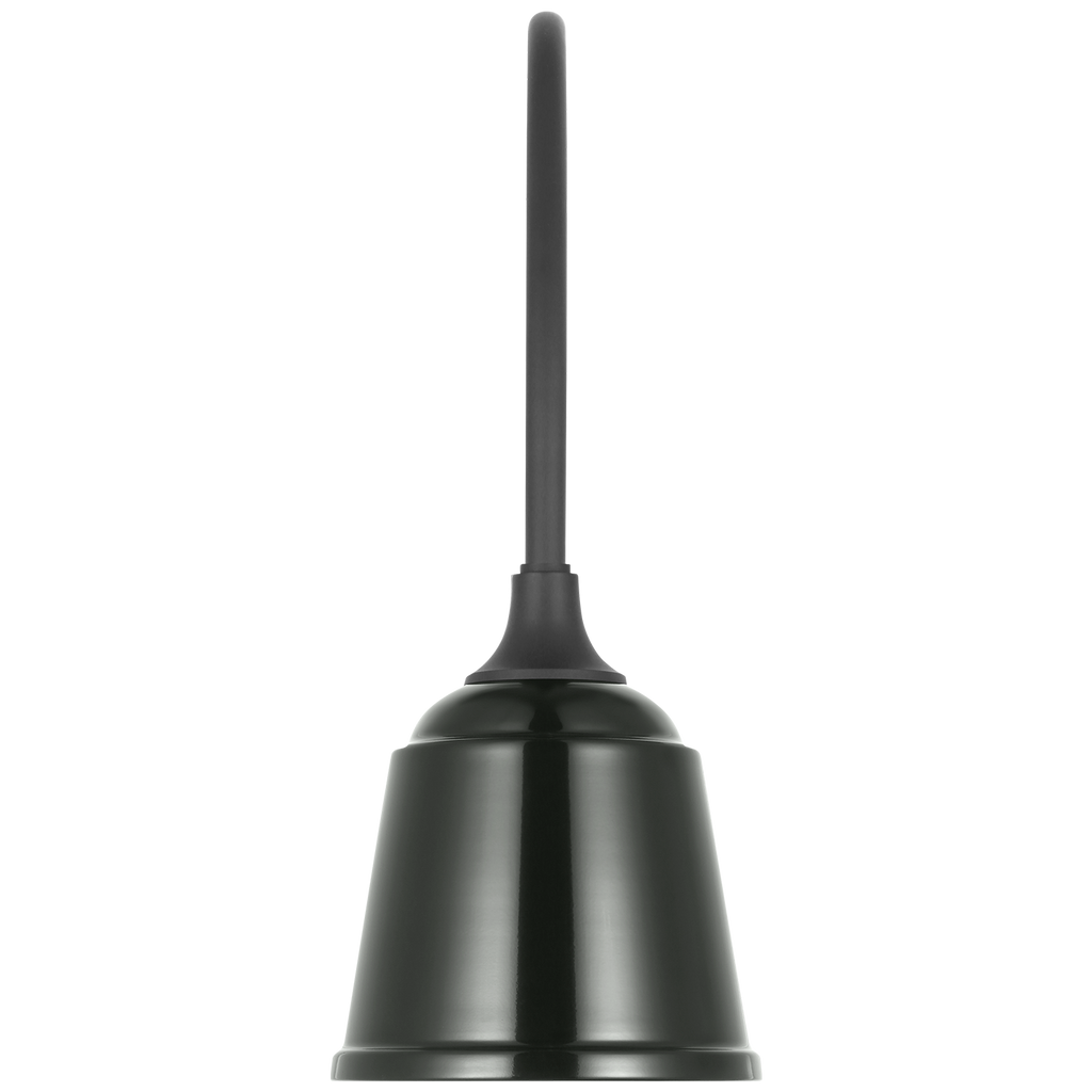 Academy 19.5" Arched Mack Barn Light | Matte Black | 8 | 8" Green Rockhouse Shade