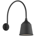 Academy 19.5" Arched Mack Barn Light | Matte Black | 8 | 8" Matte Black Rockhouse Shade
