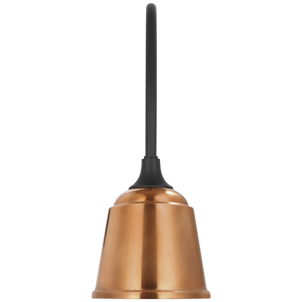 Academy 19.5" Arched Mack Barn Light | Matte Black | 8 | 8" Soft Copper Rockhouse Shade