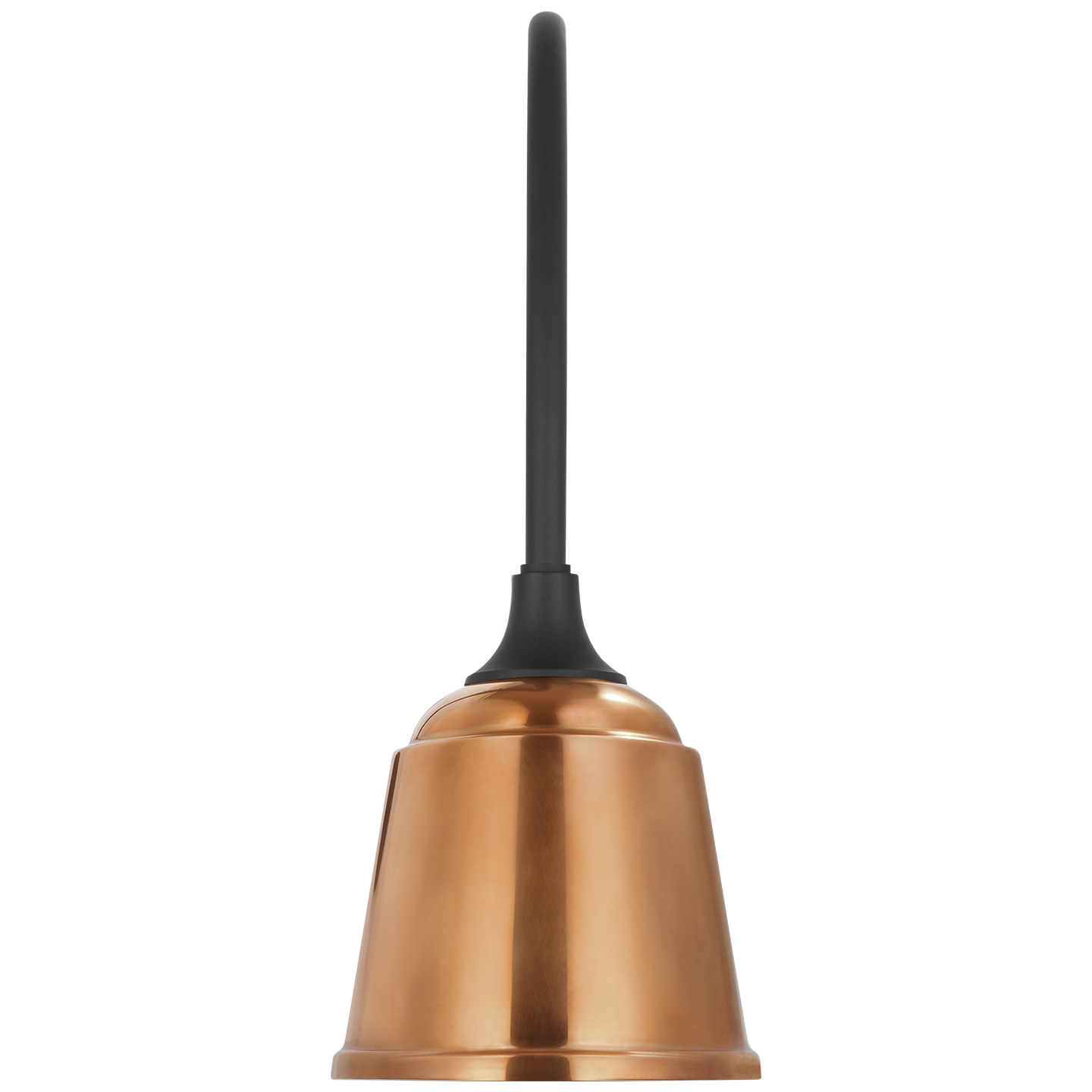 Academy 19.5" Arched Mack Barn Light | Matte Black | 8 | 8" Soft Copper Rockhouse Shade