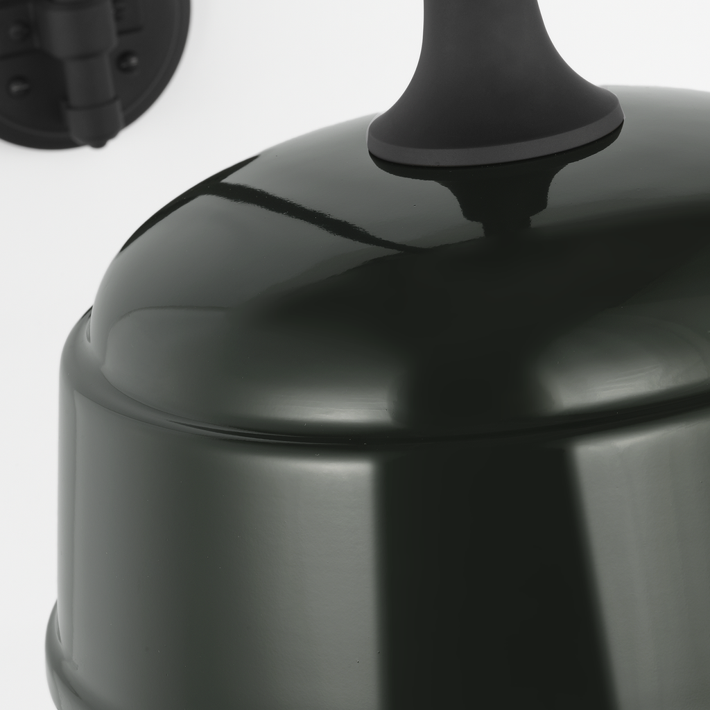 Academy 19.5" Arched Mack Barn Light | Matte Black | 12.5 | 12.5" Green Rockhouse Shade