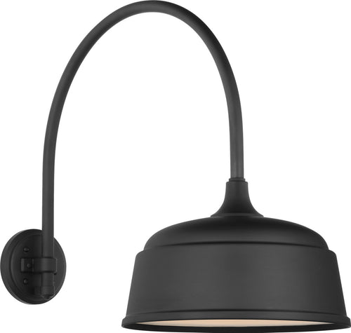 Academy 19.5" Arched Mack Barn Light | Matte Black | 12.5 | 12.5" Matte Black Rockhouse Shade