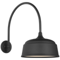 Academy 19.5" Arched Mack Barn Light | Matte Black | 12.5 | 12.5" Matte Black Rockhouse Shade