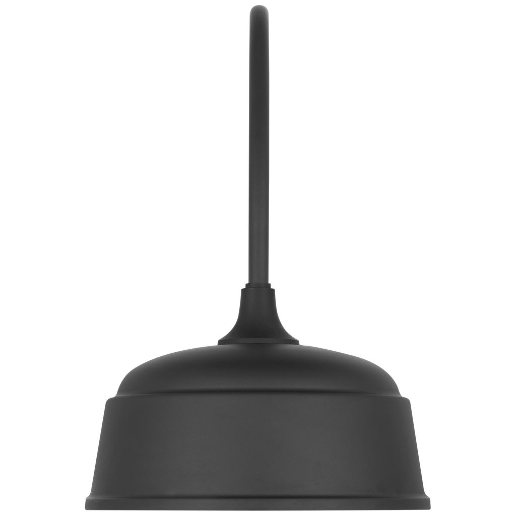 Academy 19.5" Arched Mack Barn Light | Matte Black | 12.5 | 12.5" Matte Black Rockhouse Shade