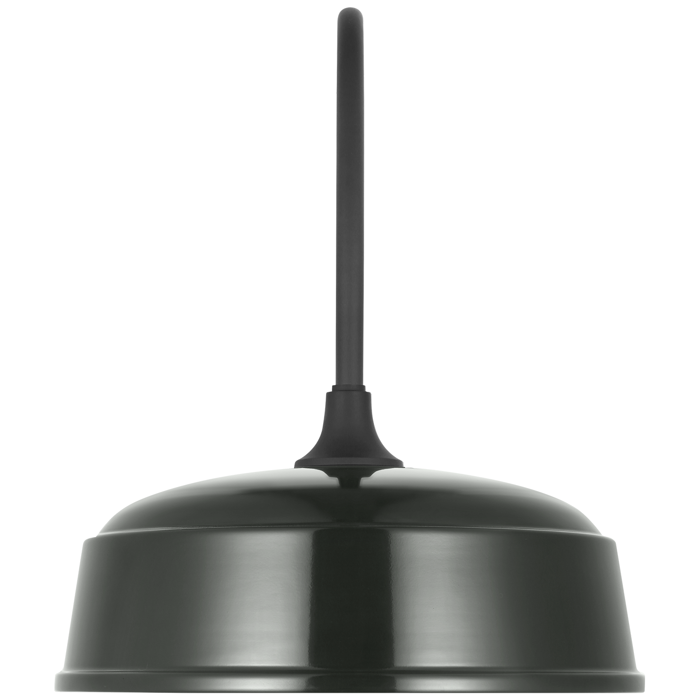 Academy 19.5" Arched Mack Barn Light | Matte Black | 16 | 16" Green Rockhouse Shade
