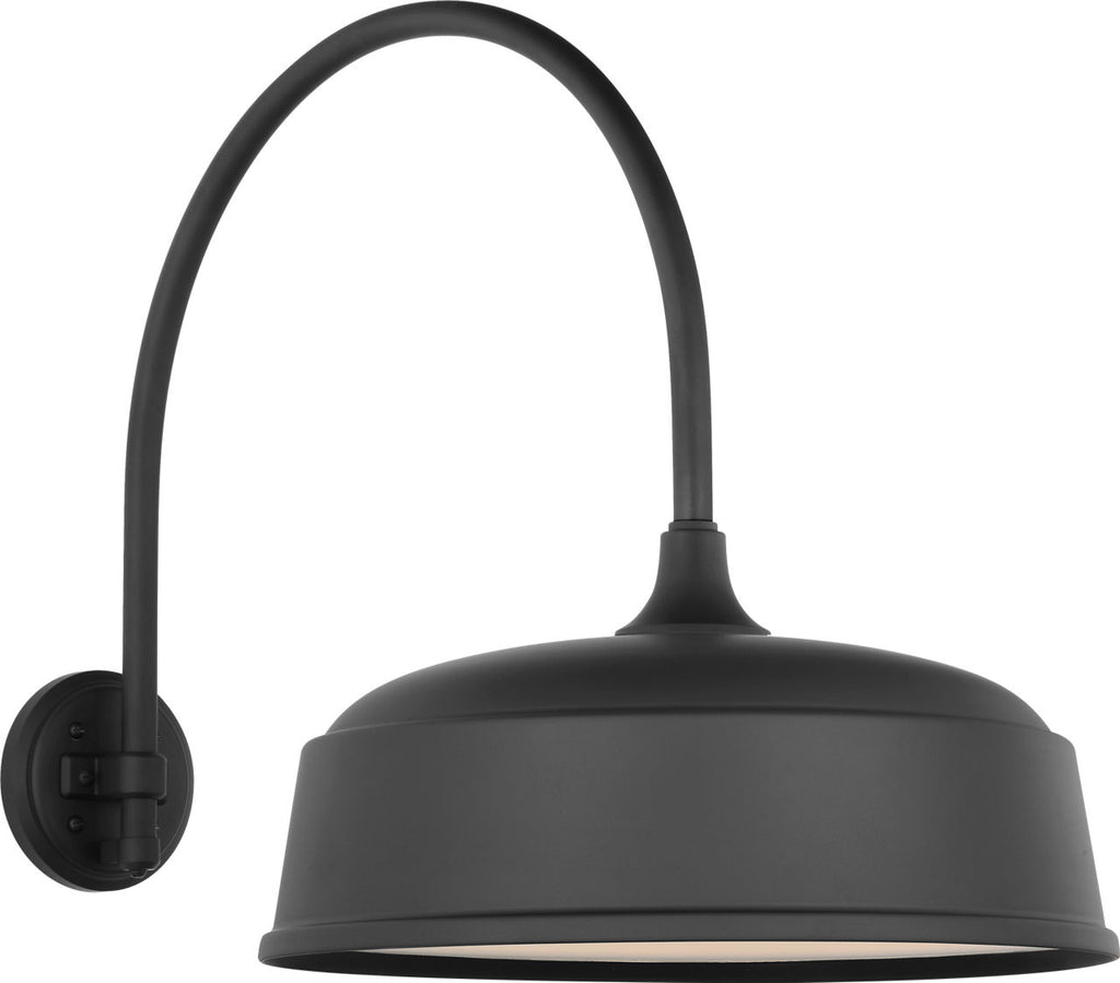 Academy 19.5" Arched Mack Barn Light | Matte Black | 16 | 16" Matte Black Rockhouse Shade