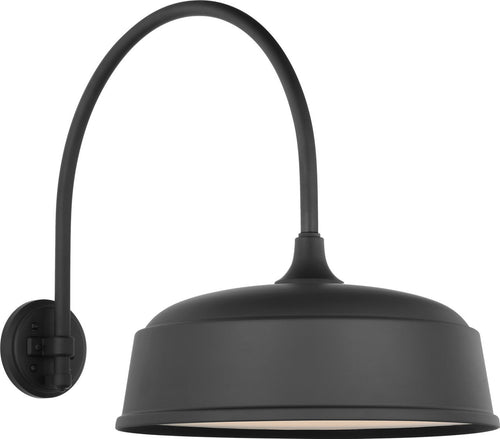 Academy 19.5" Arched Mack Barn Light | Matte Black | 16 | 16" Matte Black Rockhouse Shade