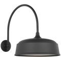 Academy 19.5" Arched Mack Barn Light | Matte Black | 16 | 16" Matte Black Rockhouse Shade