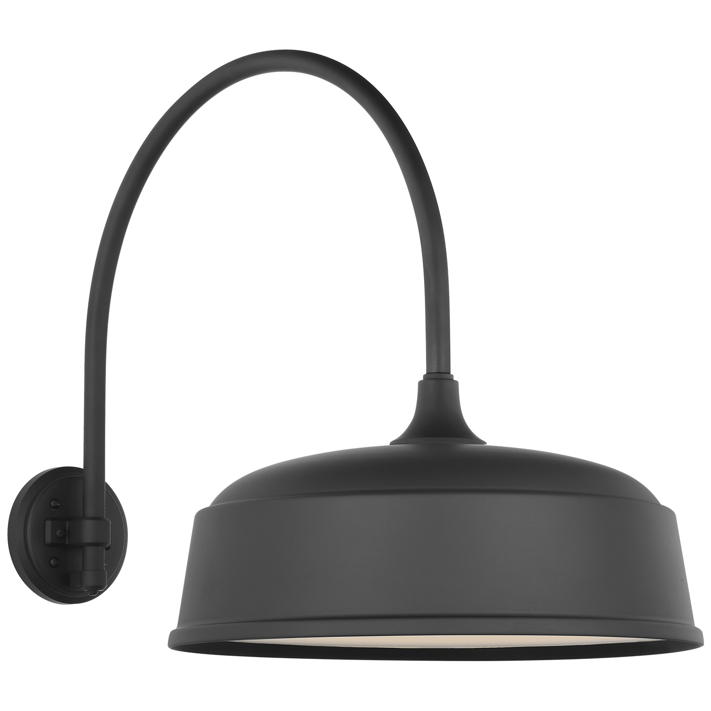 Academy 19.5" Arched Mack Barn Light | Matte Black | 16 | 16" Matte Black Rockhouse Shade