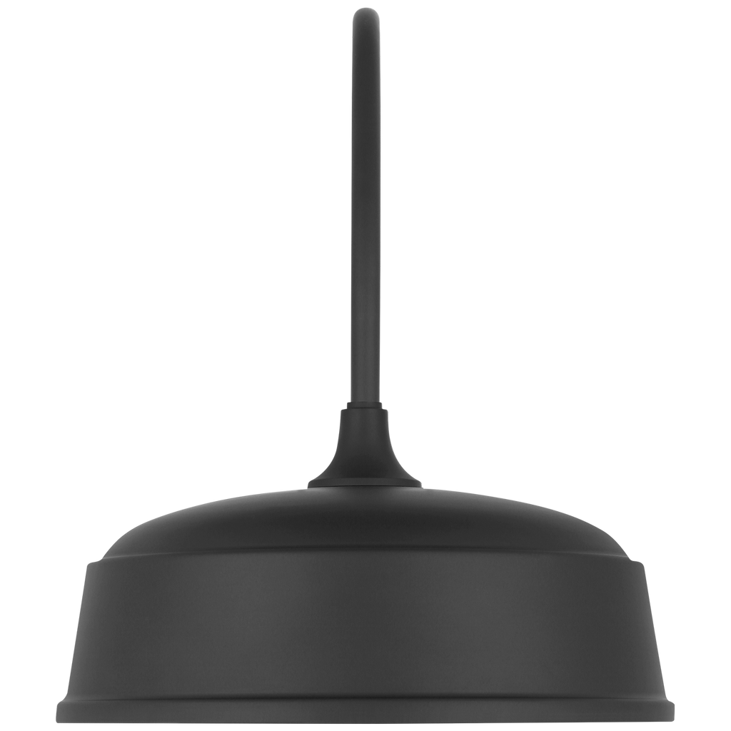 Academy 19.5" Arched Mack Barn Light | Matte Black | 16 | 16" Matte Black Rockhouse Shade