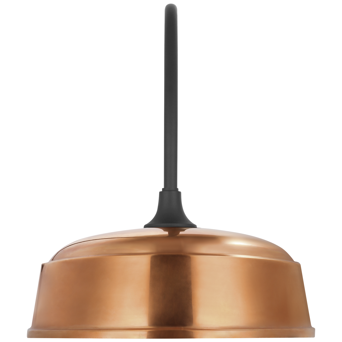 Academy 19.5" Arched Mack Barn Light | Matte Black | 16 | 16" Soft Copper Rockhouse Shade