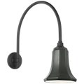 Academy 19.5" Arched Mack Barn Light | Matte Black | 7.5 | 7.5" Green Savannah Shade