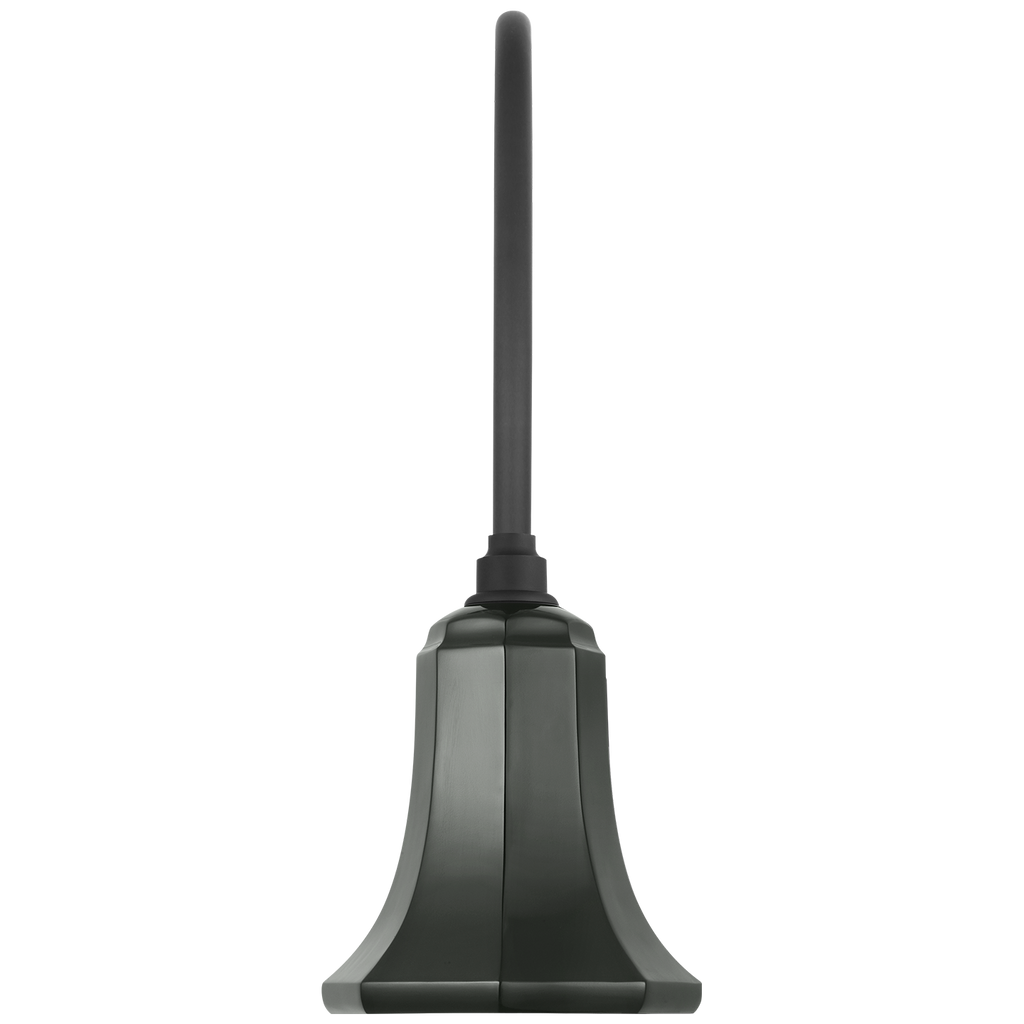 Academy 19.5" Arched Mack Barn Light | Matte Black | 7.5 | 7.5" Green Savannah Shade