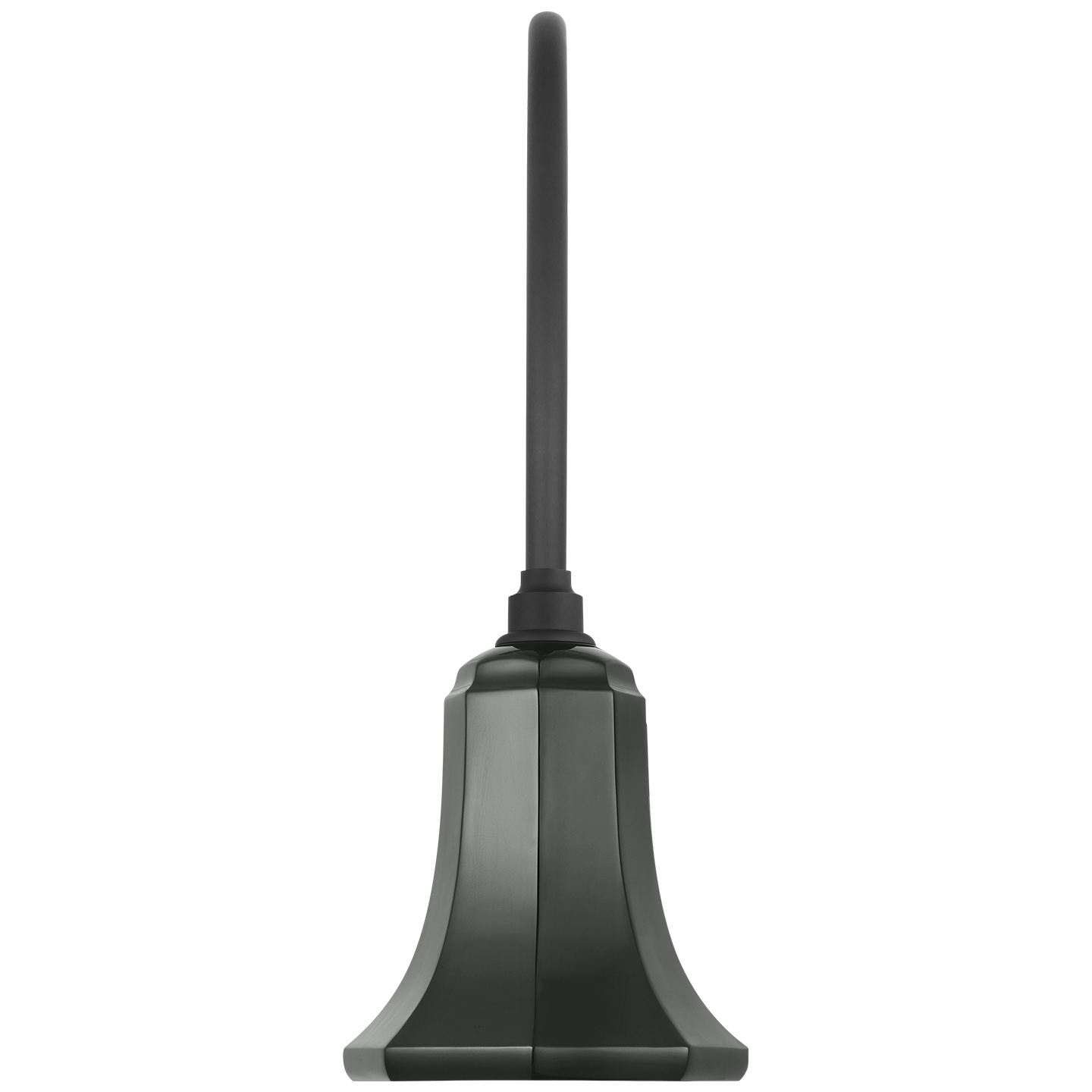 Academy 19.5" Arched Mack Barn Light | Matte Black | 7.5 | 7.5" Green Savannah Shade