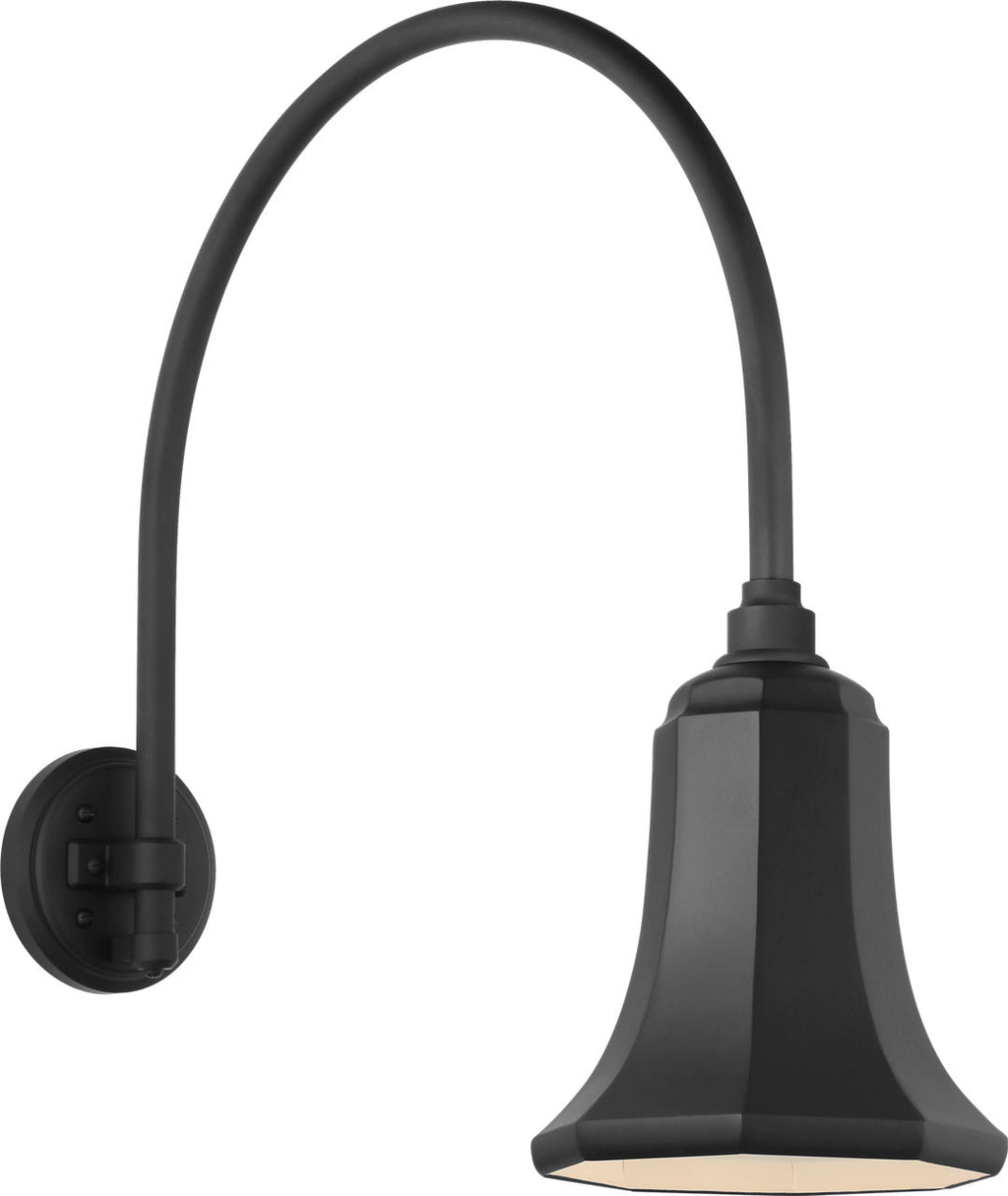 Academy 19.5" Arched Mack Barn Light | Matte Black | 7.5 | 7.5" Matte Black Savannah Shade