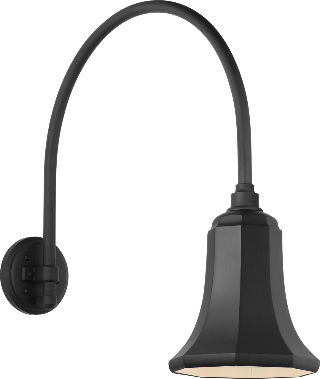 Academy 19.5" Arched Mack Barn Light | Matte Black | 7.5 | 7.5" Matte Black Savannah Shade