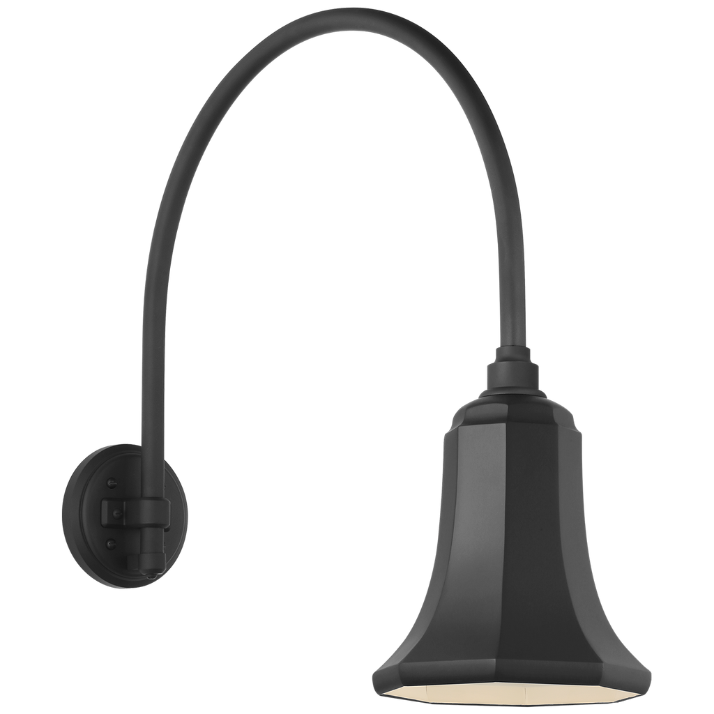 Academy 19.5" Arched Mack Barn Light | Matte Black | 7.5 | 7.5" Matte Black Savannah Shade