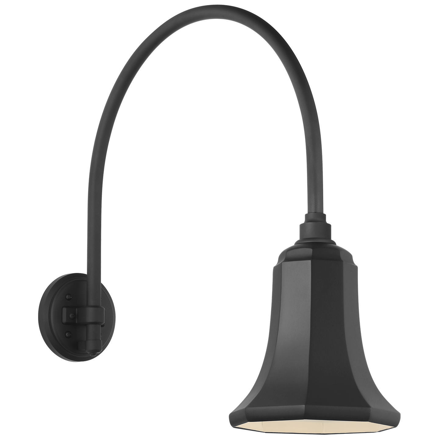 Academy 19.5" Arched Mack Barn Light | Matte Black | 7.5 | 7.5" Matte Black Savannah Shade