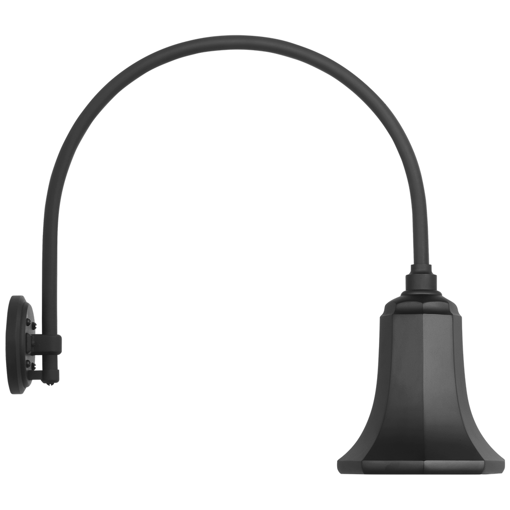 Academy 19.5" Arched Mack Barn Light | Matte Black | 7.5 | 7.5" Matte Black Savannah Shade