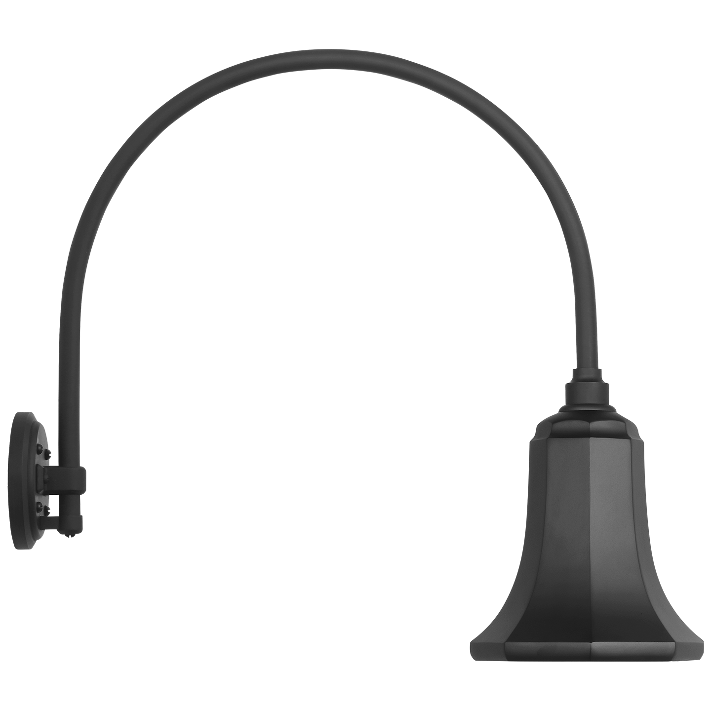 Academy 19.5" Arched Mack Barn Light | Matte Black | 7.5 | 7.5" Matte Black Savannah Shade