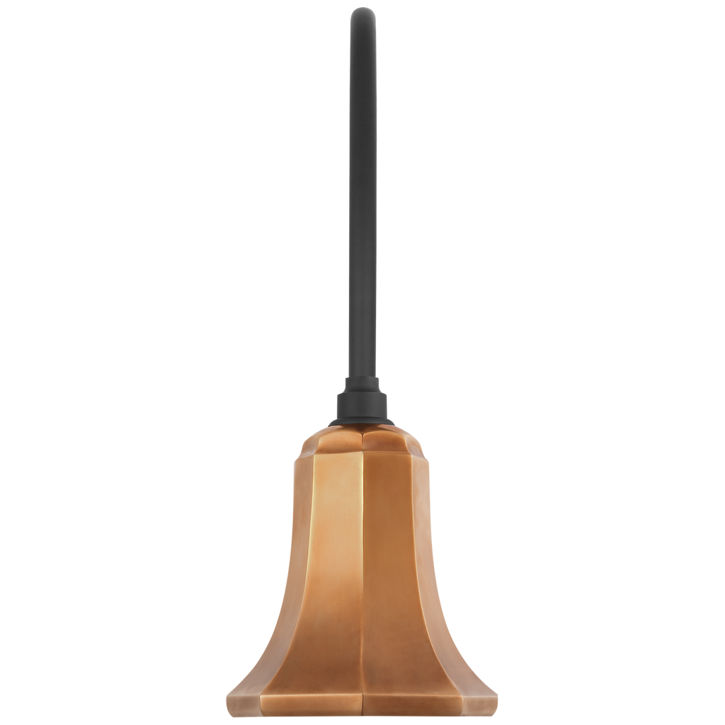Academy 19.5" Arched Mack Barn Light | Matte Black | 7.5 | 7.5" Soft Copper Savannah Shade