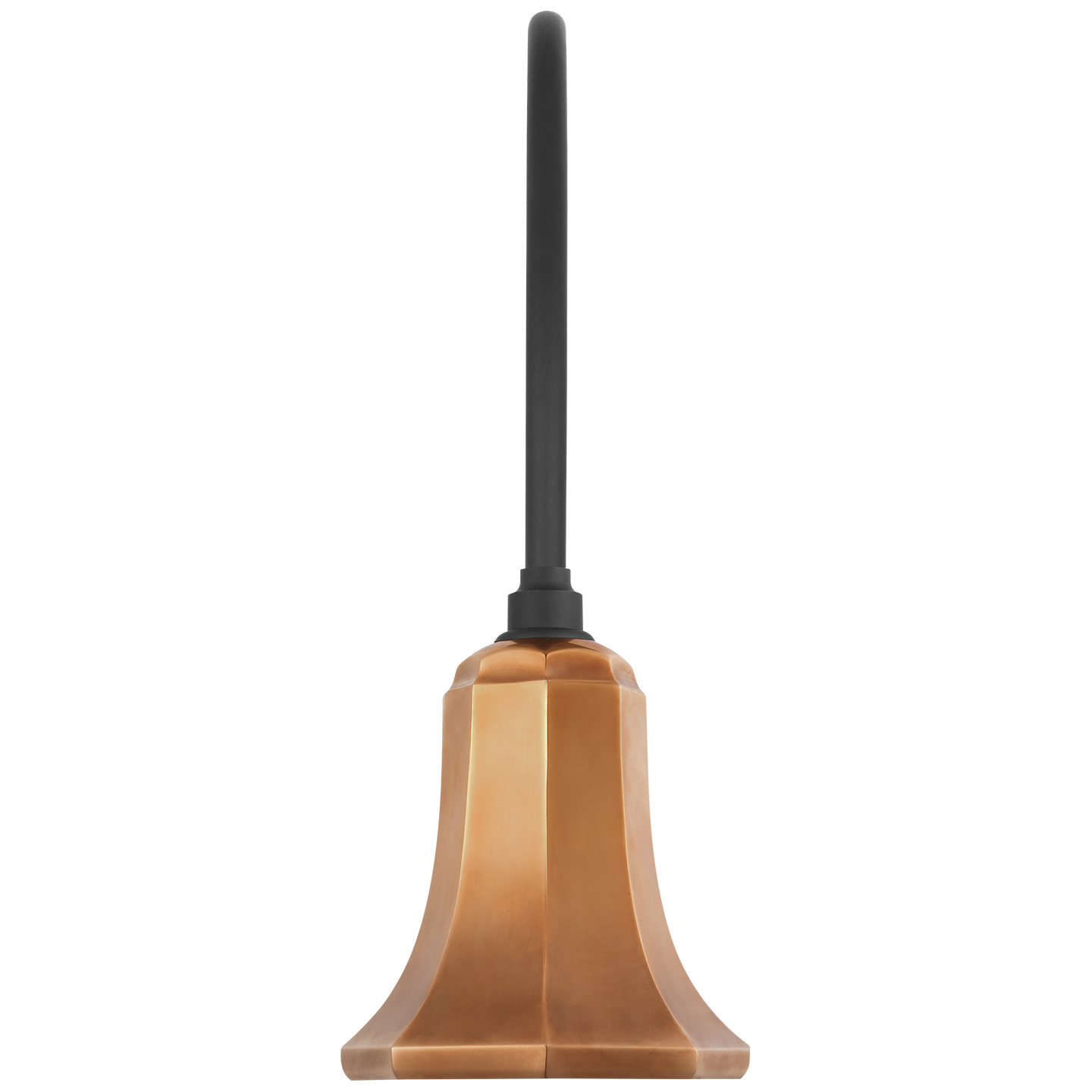 Academy 19.5" Arched Mack Barn Light | Matte Black | 7.5 | 7.5" Soft Copper Savannah Shade