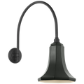 Academy 19.5" Arched Mack Barn Light | Matte Black | 9.25 | 9.25" Green Savannah Shade