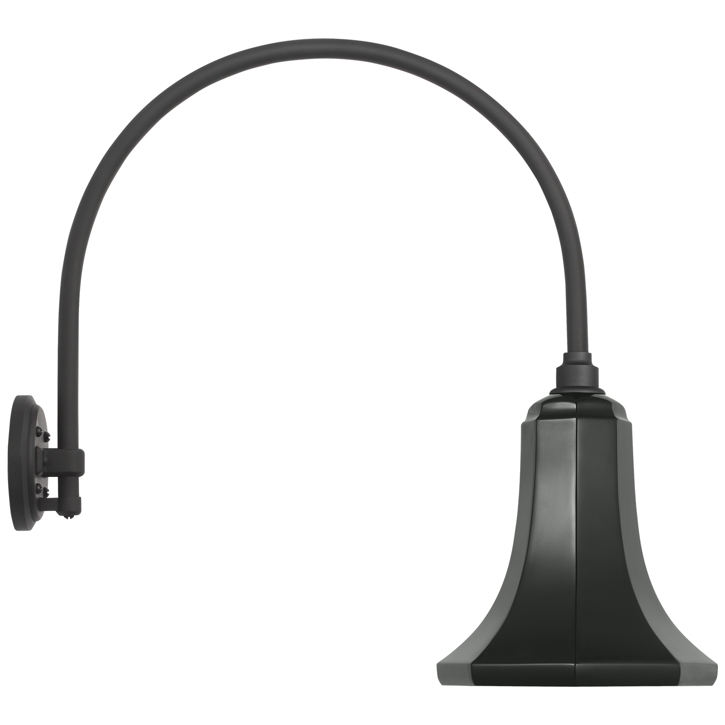 Academy 19.5" Arched Mack Barn Light | Matte Black | 9.25 | 9.25" Green Savannah Shade