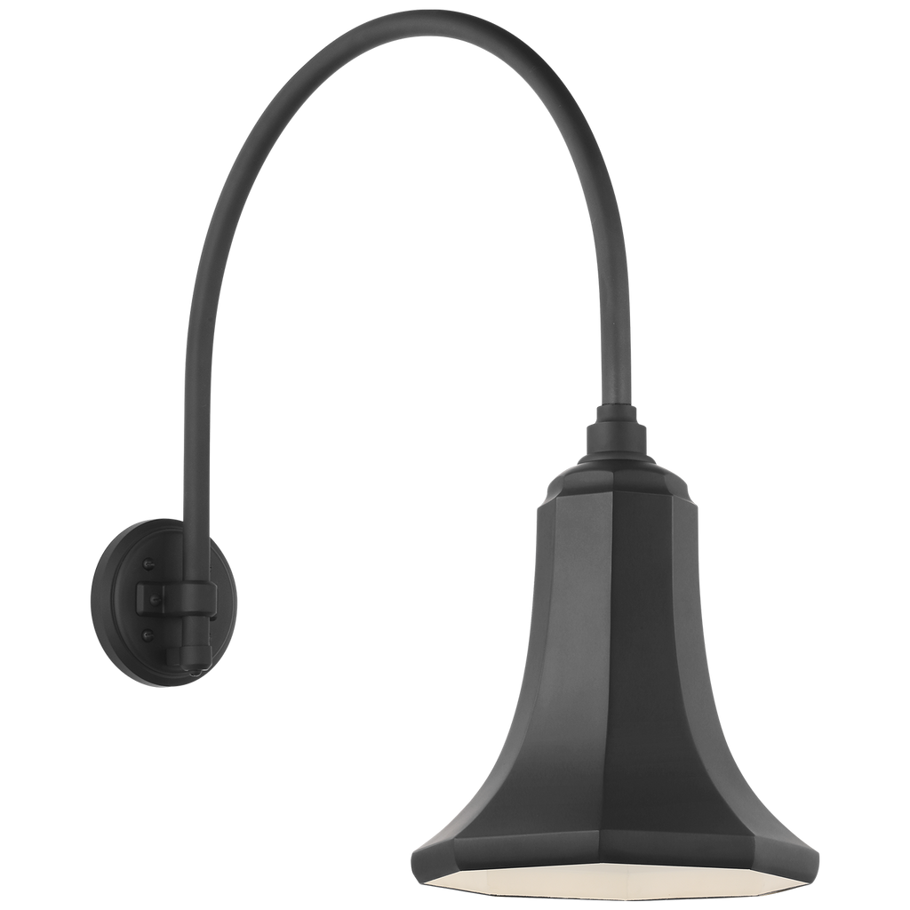 Academy 19.5" Arched Mack Barn Light | Matte Black | 9.25 | 9.25" Matte Black Savannah Shade