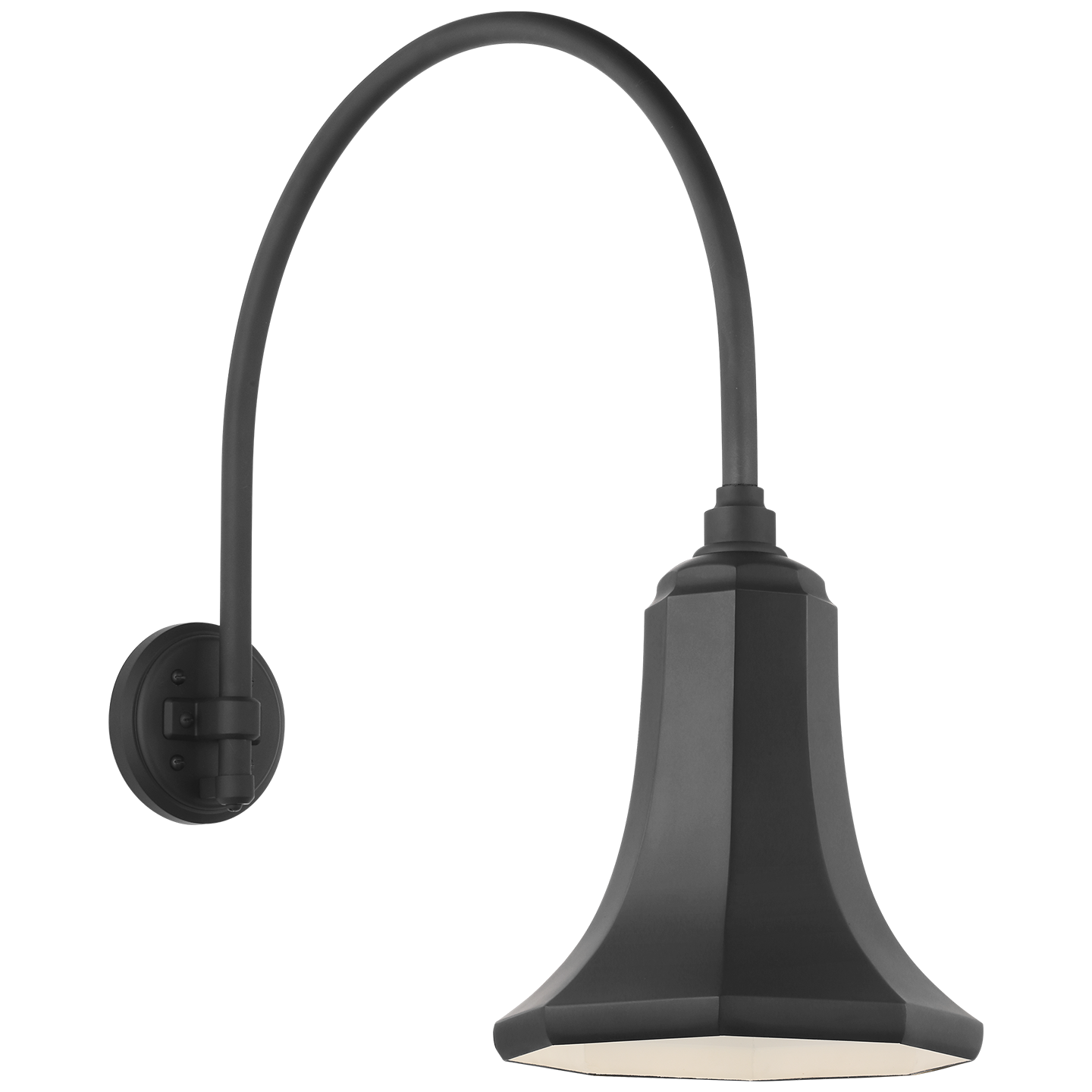 Academy 19.5" Arched Mack Barn Light | Matte Black | 9.25 | 9.25" Matte Black Savannah Shade