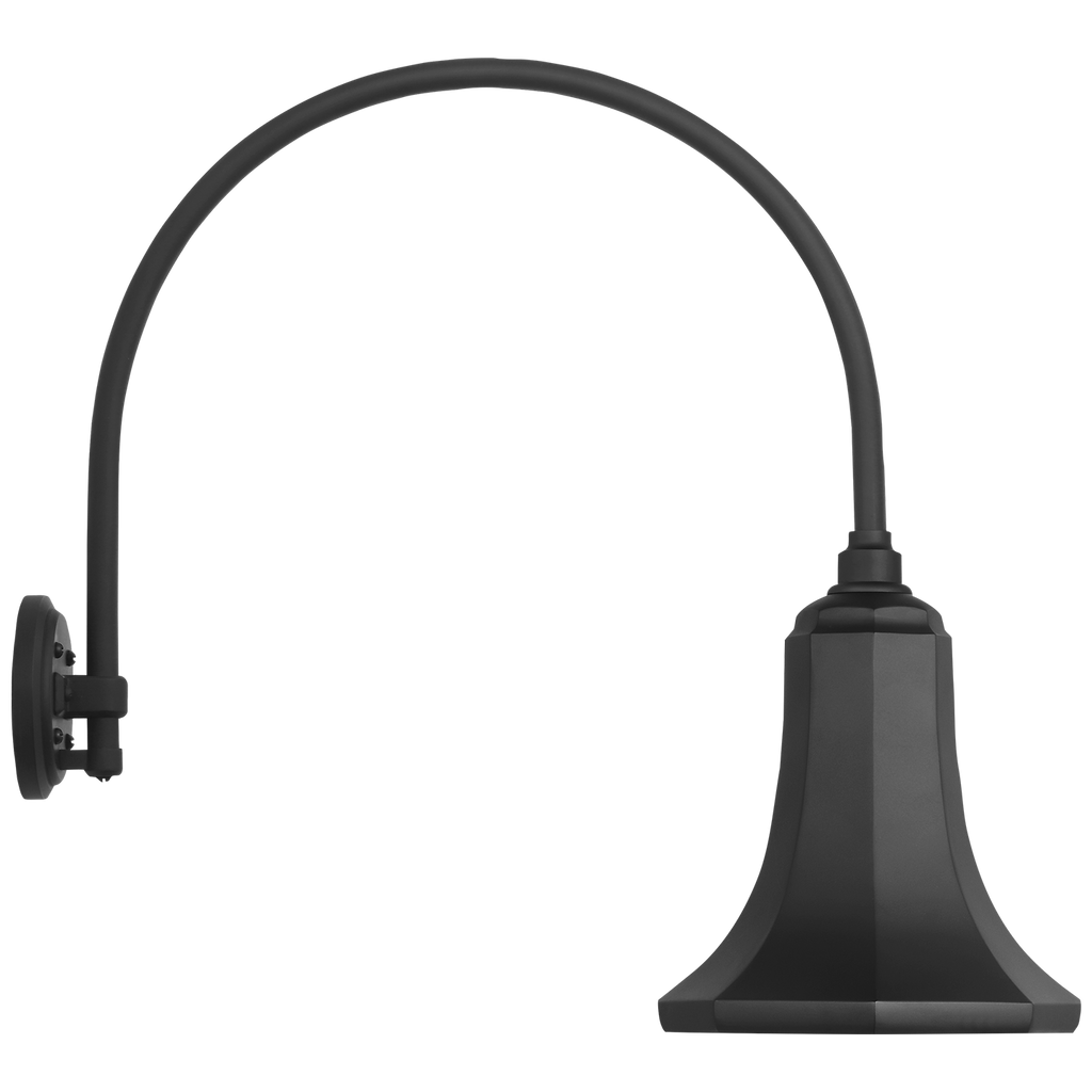 Academy 19.5" Arched Mack Barn Light | Matte Black | 9.25 | 9.25" Matte Black Savannah Shade
