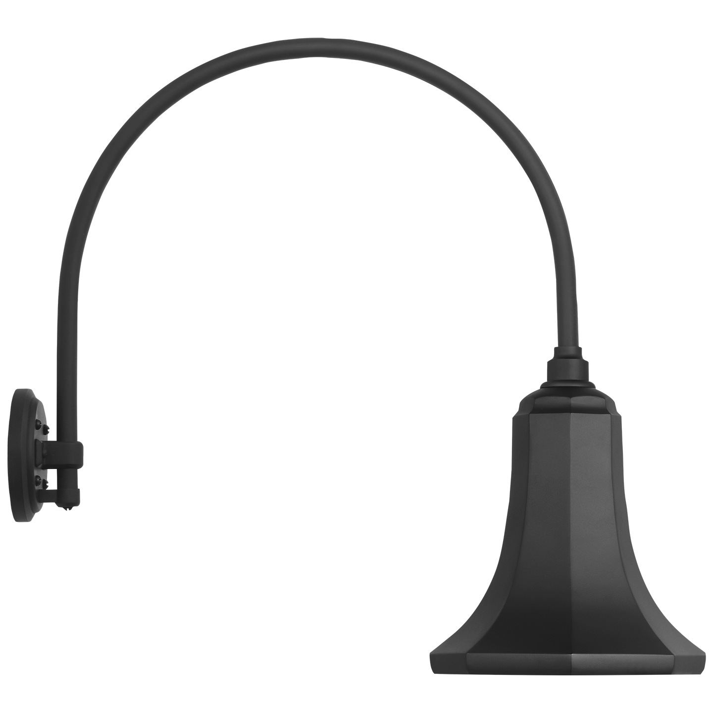 Academy 19.5" Arched Mack Barn Light | Matte Black | 9.25 | 9.25" Matte Black Savannah Shade