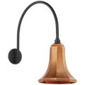 Academy 19.5" Arched Mack Barn Light | Matte Black | 9.25 | 9.25" Soft Copper Savannah Shade