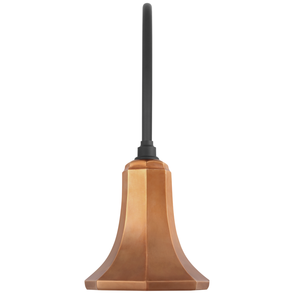 Academy 19.5" Arched Mack Barn Light | Matte Black | 9.25 | 9.25" Soft Copper Savannah Shade