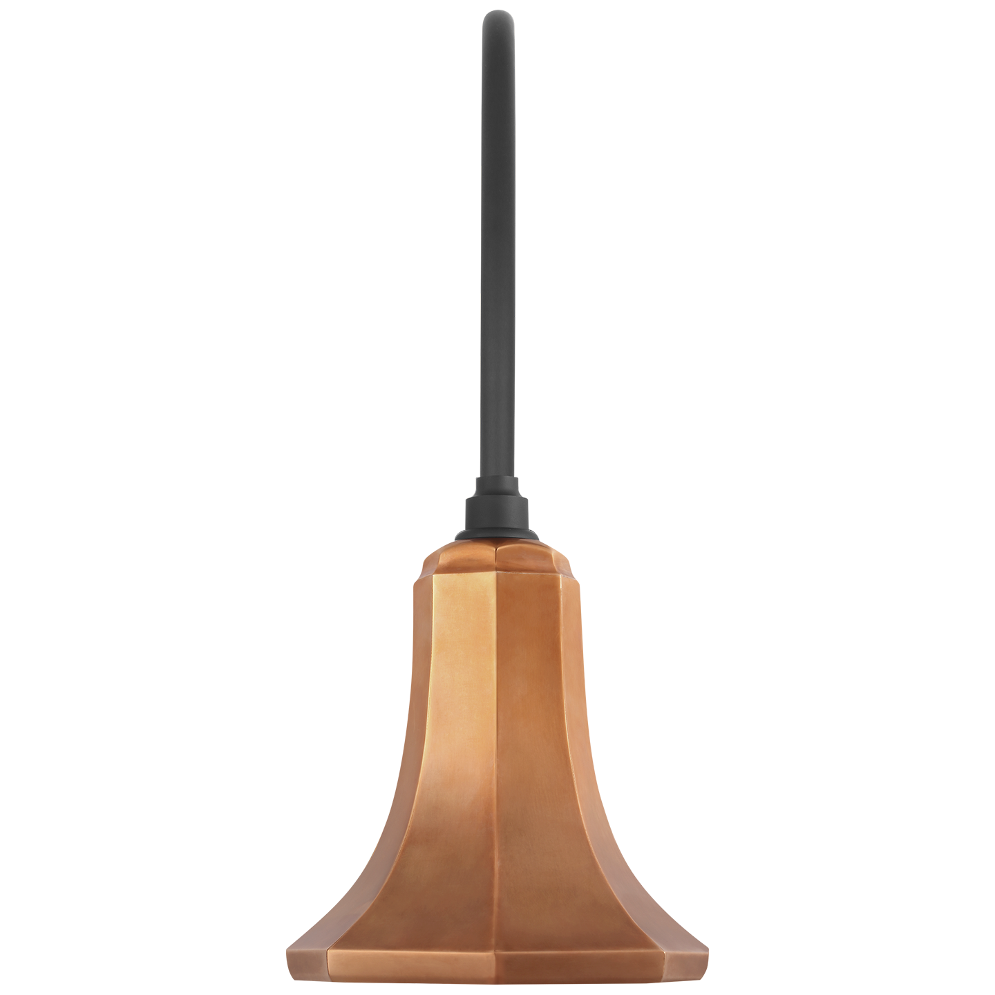 Academy 19.5" Arched Mack Barn Light | Matte Black | 9.25 | 9.25" Soft Copper Savannah Shade