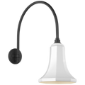 Academy 19.5" Arched Mack Barn Light | Matte Black | 9.25 | 9.25" White Savannah Shade