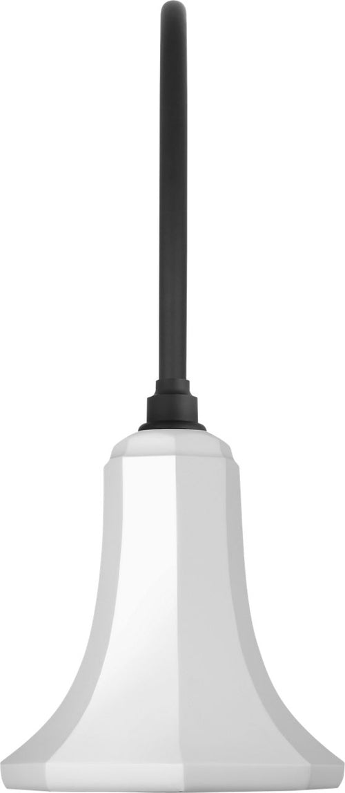 Academy 19.5" Arched Mack Barn Light | Matte Black | 9.25 | 9.25" White Savannah Shade
