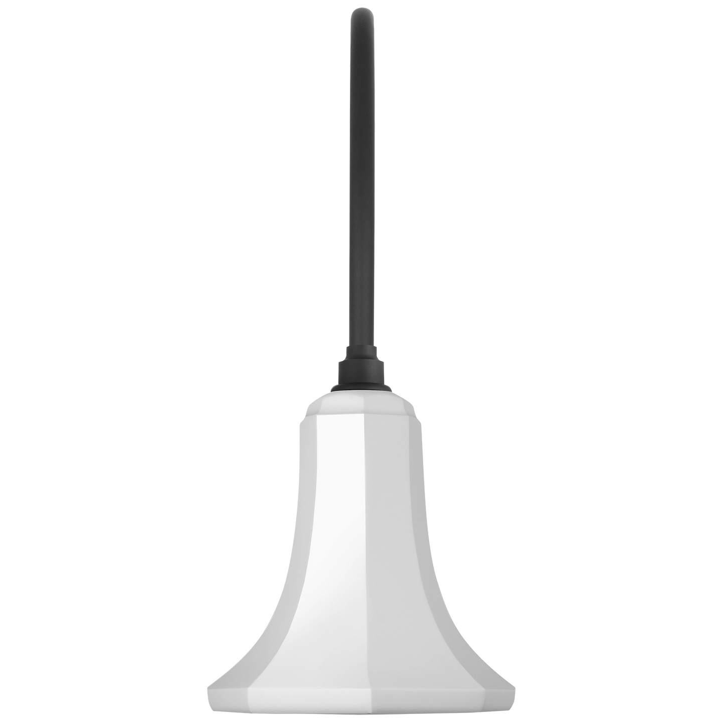 Academy 19.5" Arched Mack Barn Light | Matte Black | 9.25 | 9.25" White Savannah Shade