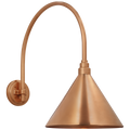 Academy 19.5" Arched Mack Barn Light | Soft Copper | 12.5 | 12.5" Soft Copper Conical Savannah Shade