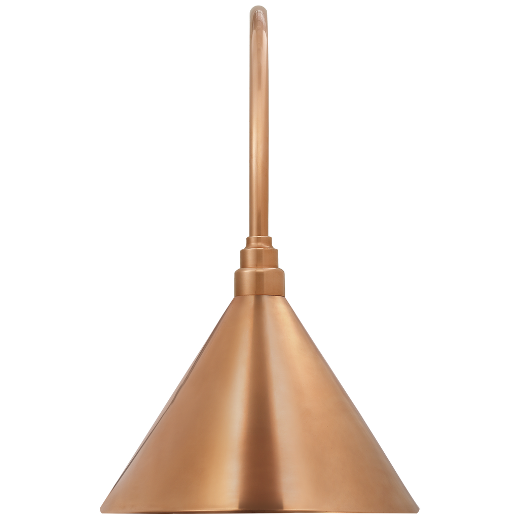 Academy 19.5" Arched Mack Barn Light | Soft Copper | 12.5 | 12.5" Soft Copper Conical Savannah Shade