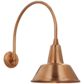 Academy 19.5" Arched Mack Barn Light | Soft Copper | 12.5 | 12.5" Soft Copper Bowers Shade