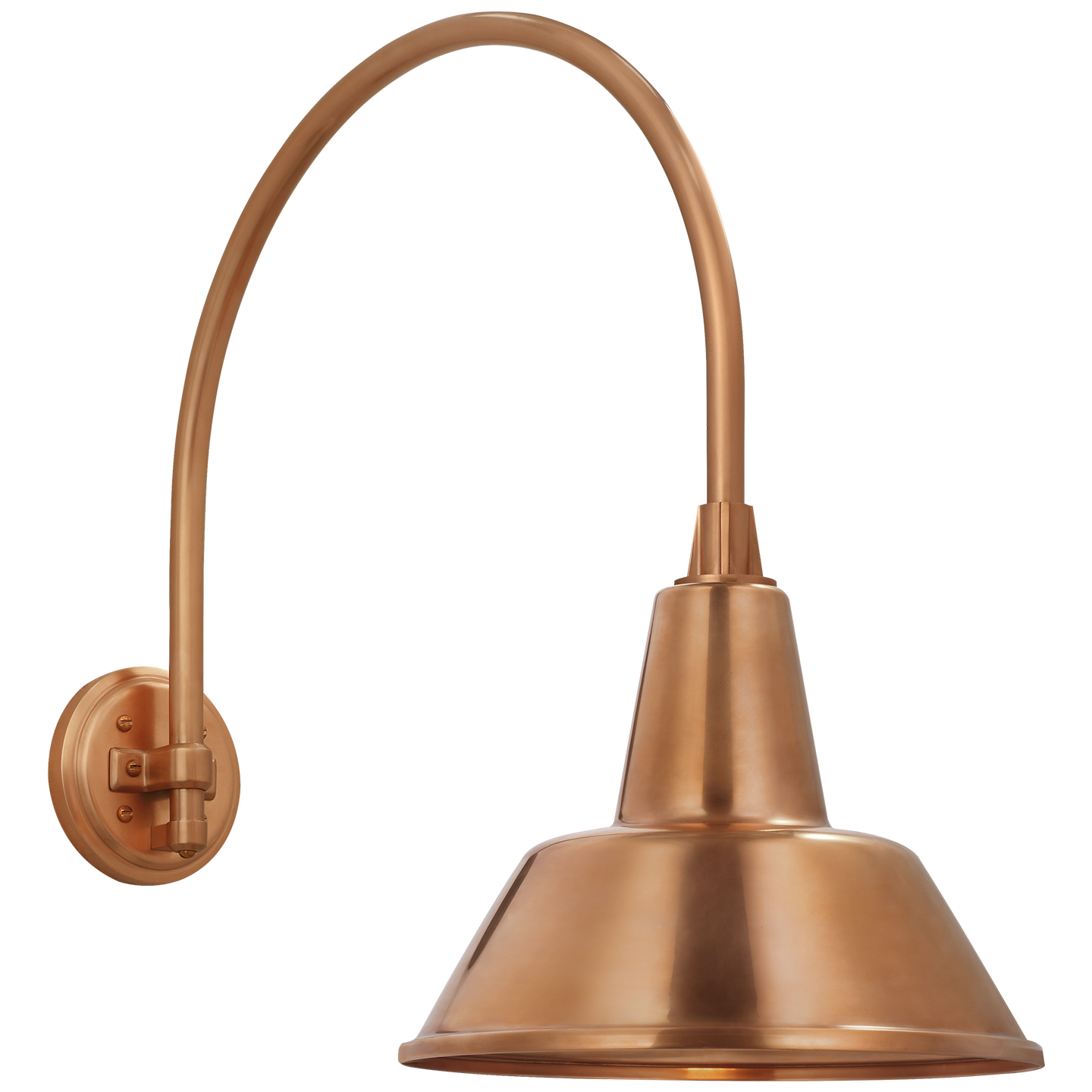 Academy 19.5" Arched Mack Barn Light | Soft Copper | 12.5 | 12.5" Soft Copper Bowers Shade