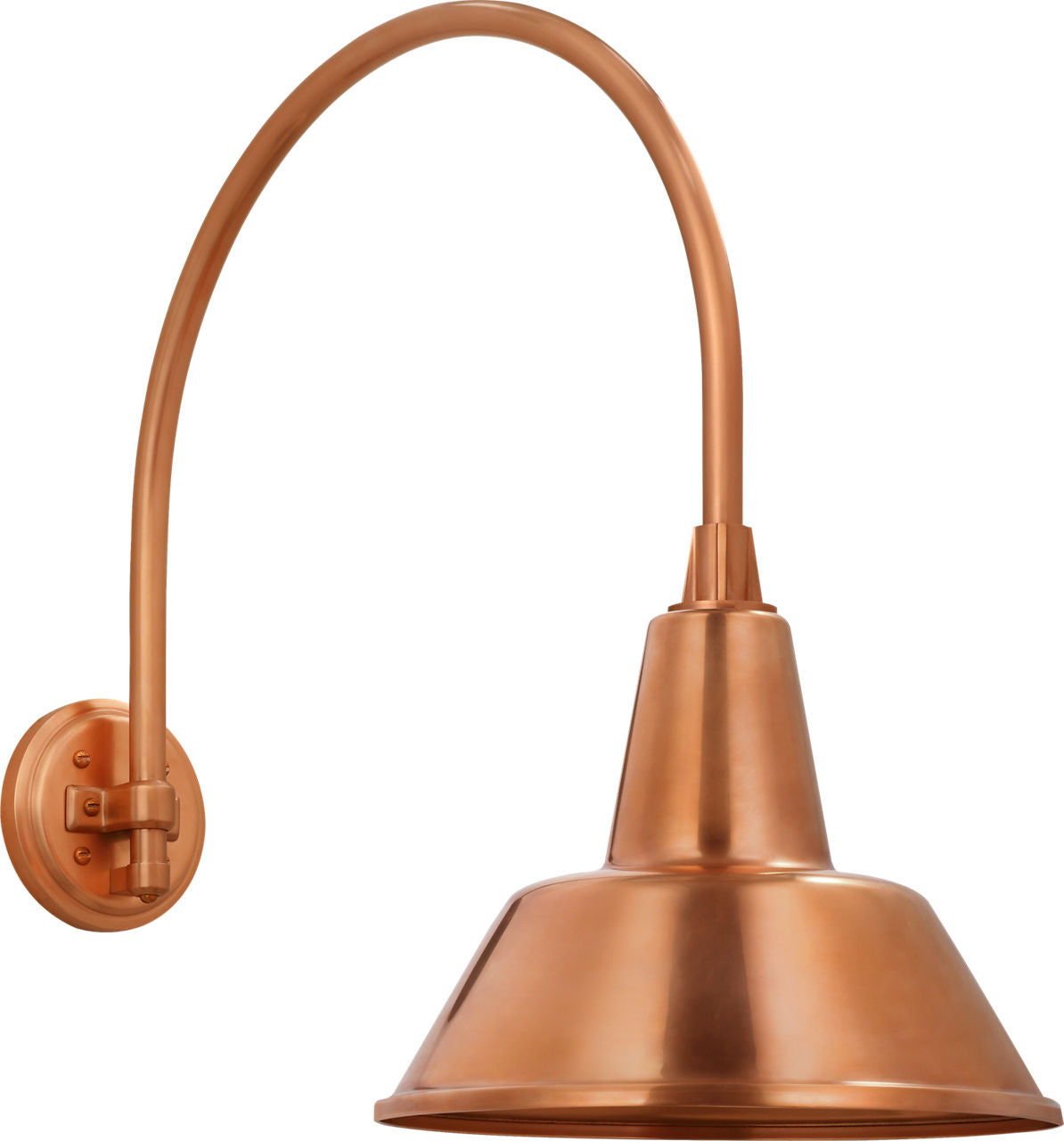 Academy 19.5" Arched Mack Barn Light | Soft Copper | 12.5 | 12.5" Soft Copper Bowers Shade