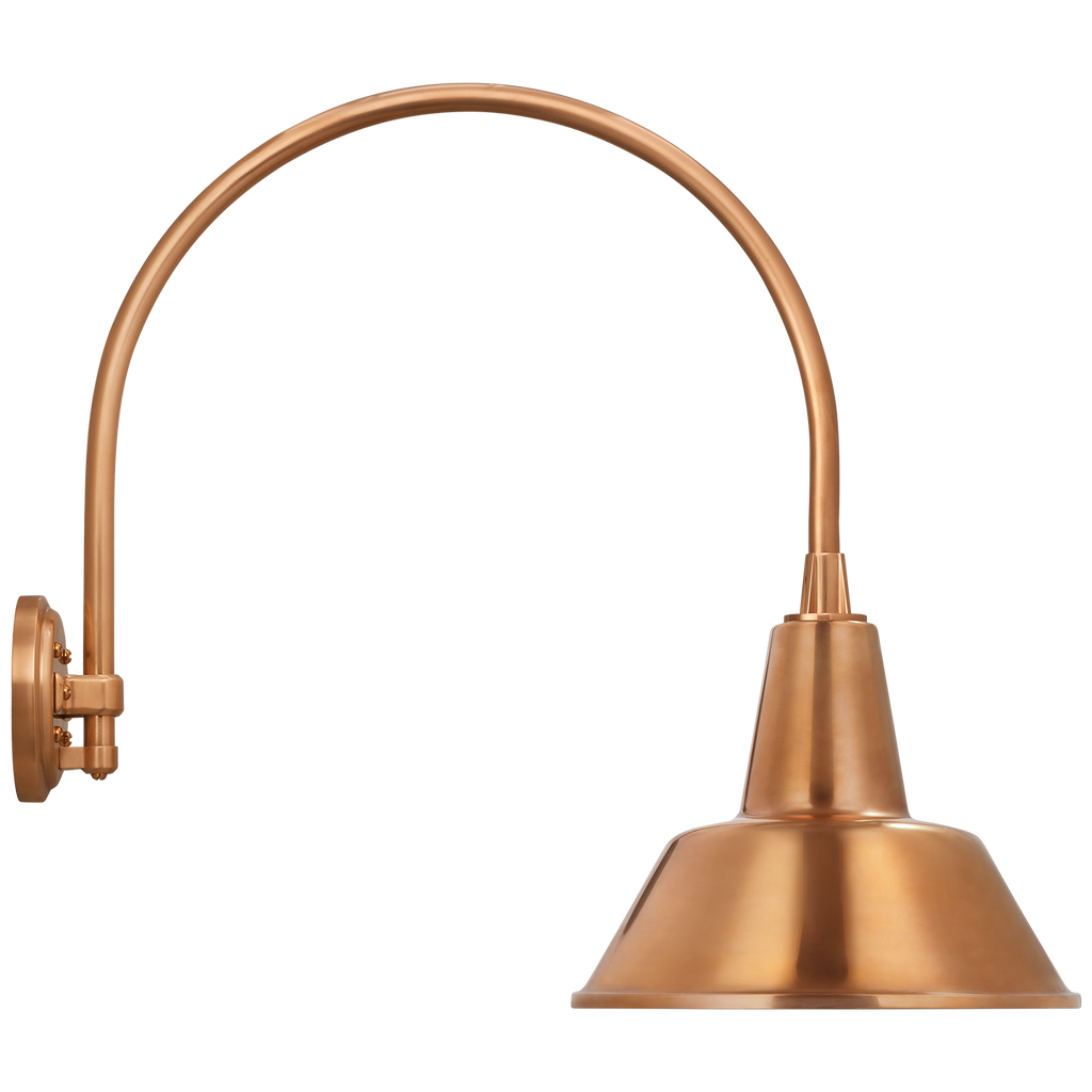 Academy 19.5" Arched Mack Barn Light | Soft Copper | 12.5 | 12.5" Soft Copper Bowers Shade